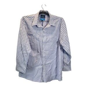 Stafford Coolmax Mens Regular Fit Button Down Shirt Classic Plaid Casual Dress L